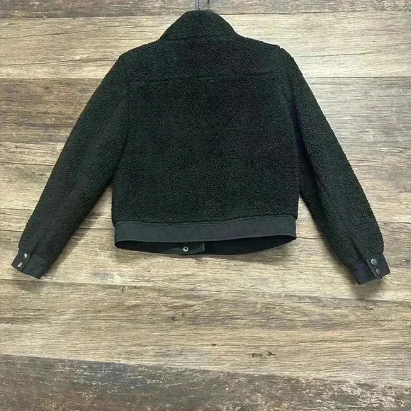 LOFT Black Teddy Sherpa Jacket - Picture 2 of 3